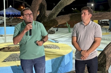Radamés Estrela participa da inauguração de revitalização de praças no Distrito de Lagoa dos Estrelas 