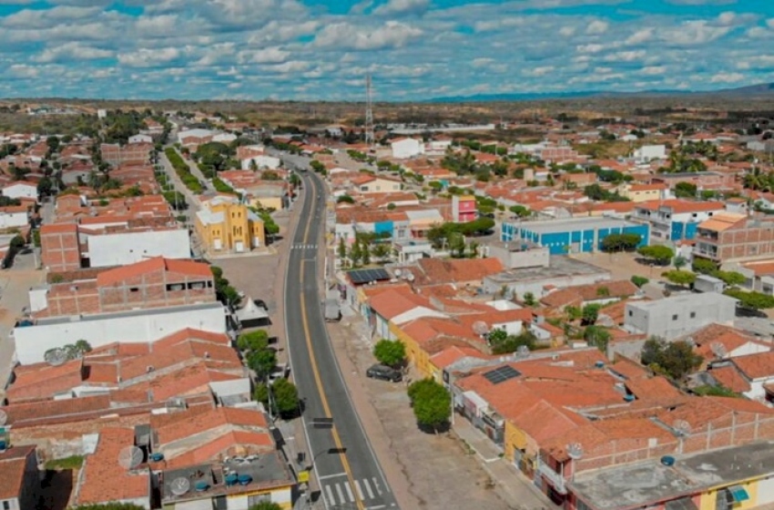 vista aérea da cidade de Aparecida-PB 