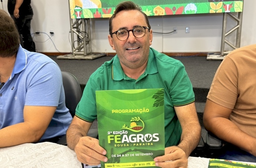 Radamés Estrela em evento da FEAGROS em Sousa 